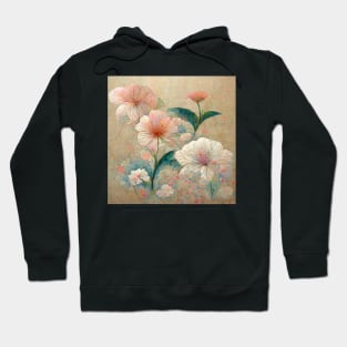 Traditional Japanese Flowers Painting Canvas #2 Hoodie